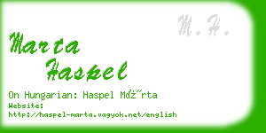 marta haspel business card